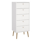 Carlisle Chest 5 Drawers White