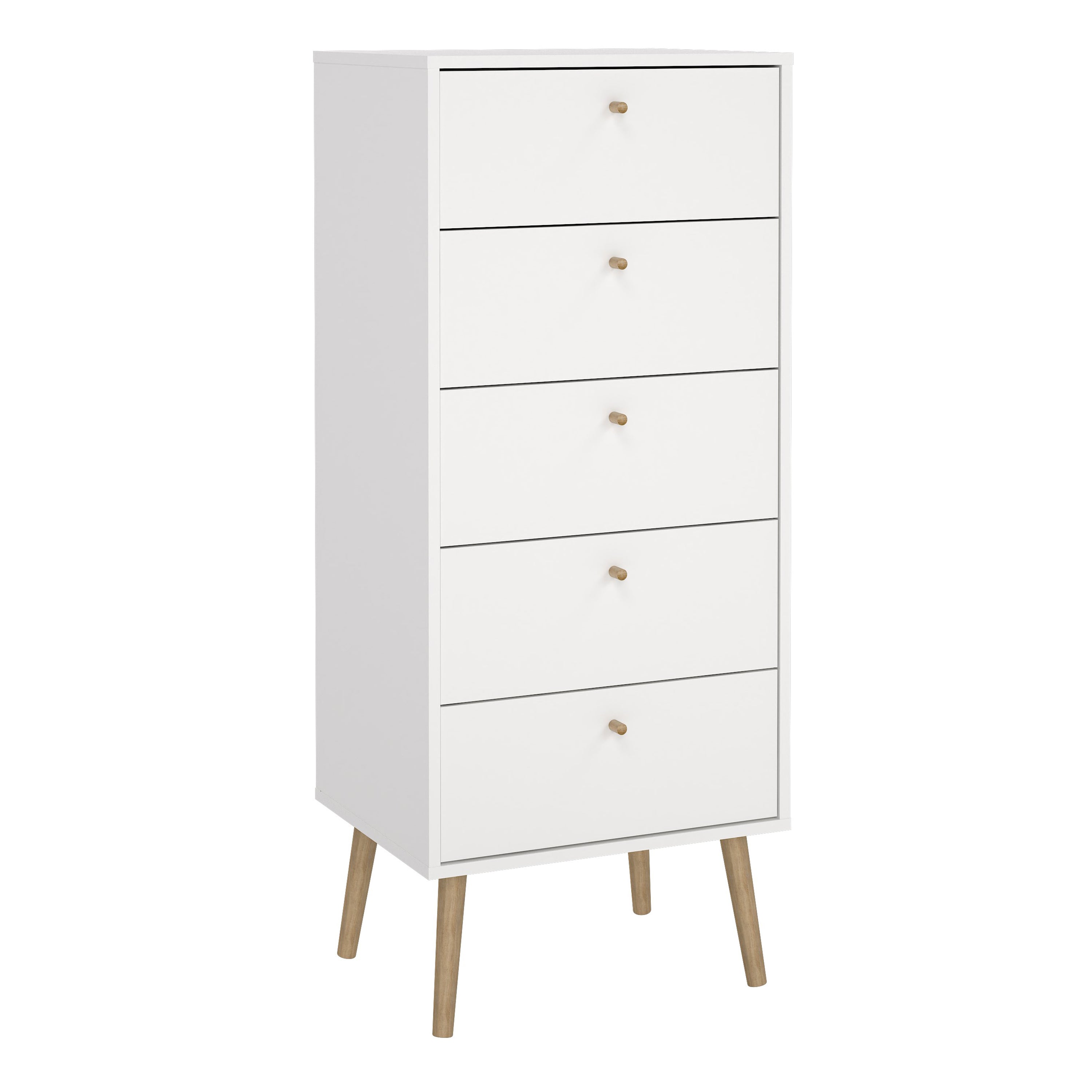 Carlisle Chest 5 Drawers White