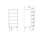 Carlisle Chest 5 Drawers White