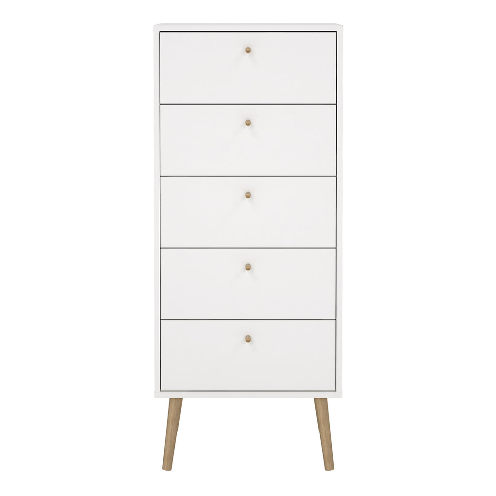 Carlisle Chest 5 Drawers White
