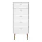 Carlisle Chest 5 Drawers White