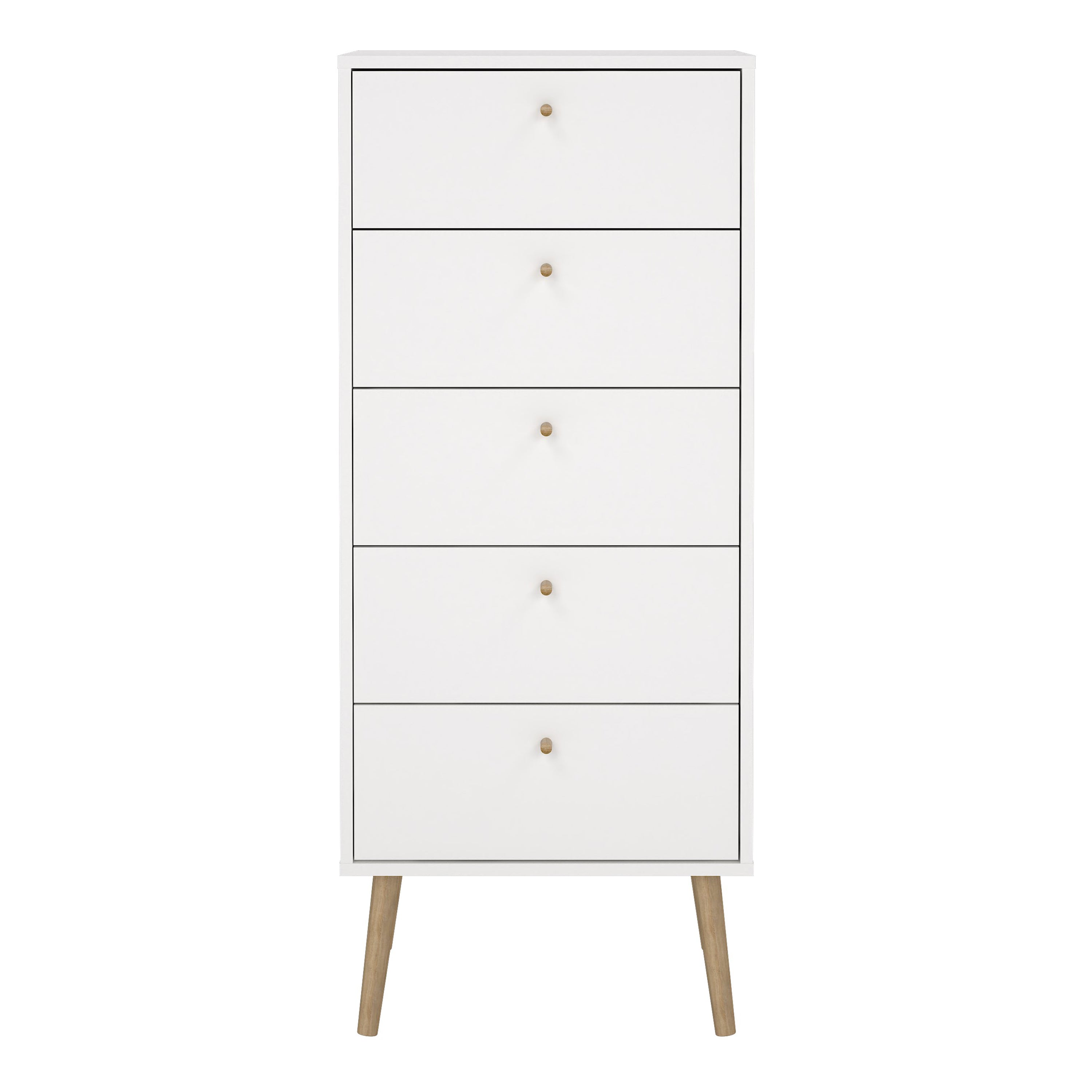 Carlisle Chest 5 Drawers White