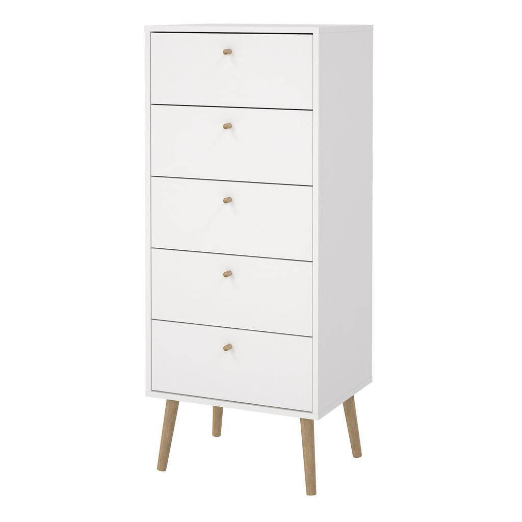 Carlisle Chest 5 Drawers White