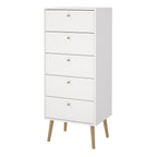 Carlisle Chest 5 Drawers White
