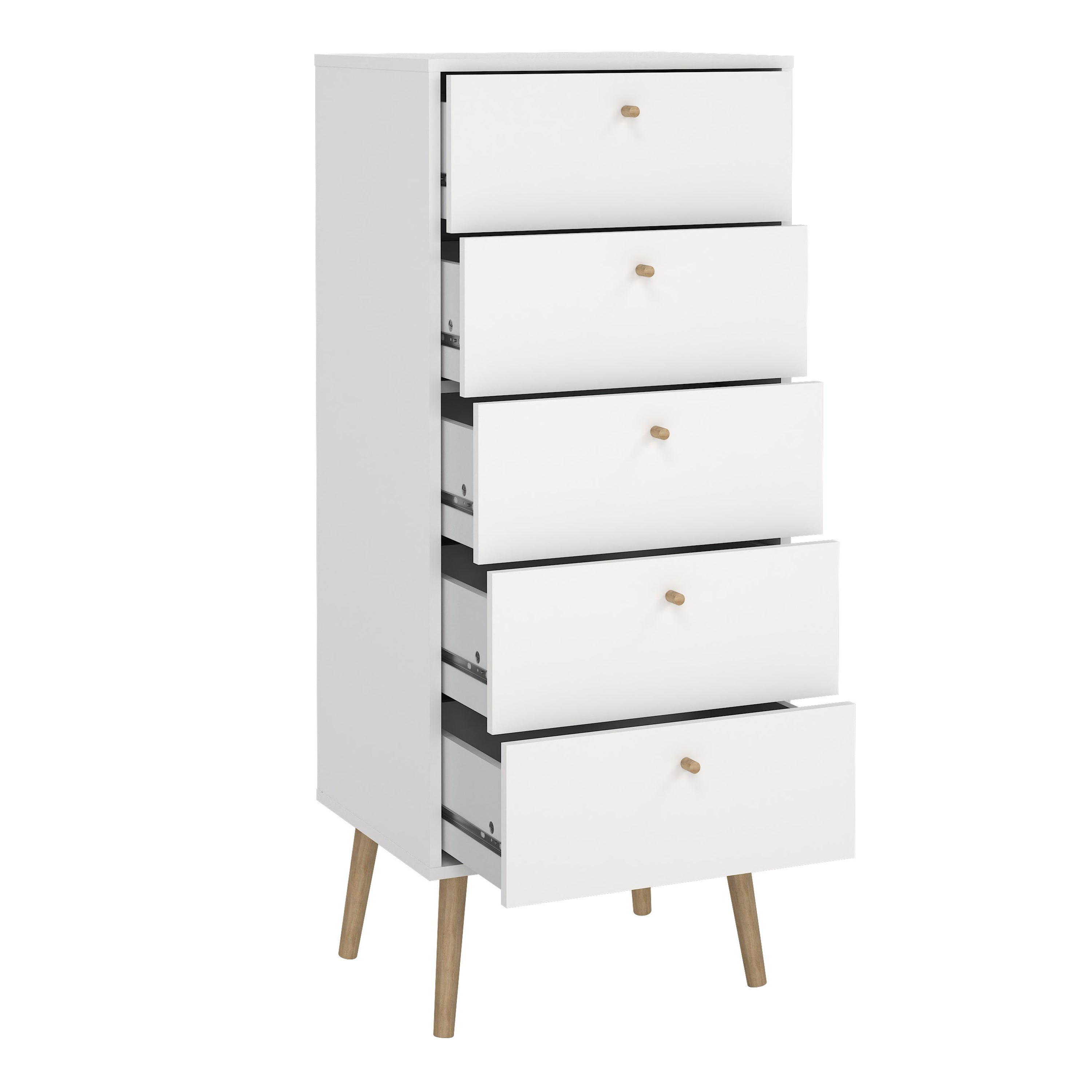 Carlisle Chest 5 Drawers White