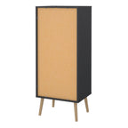 Carlisle Chest 5 Drawers Dark Grey
