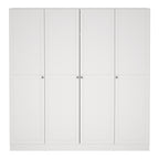 Brande Wardrobe with 4 Frame Doors in White