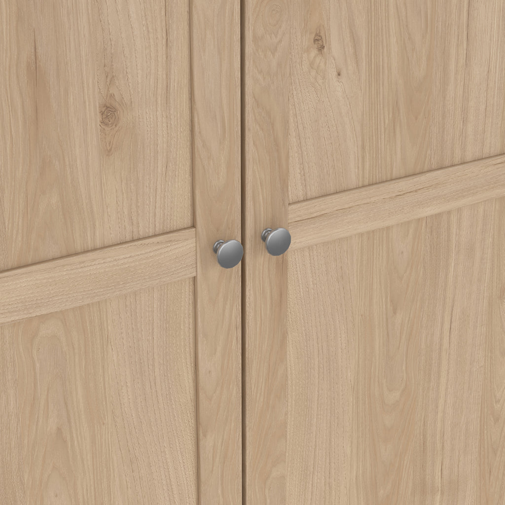 Brande Wardrobe with 4 Frame Doors in Jackson Hickory Oak