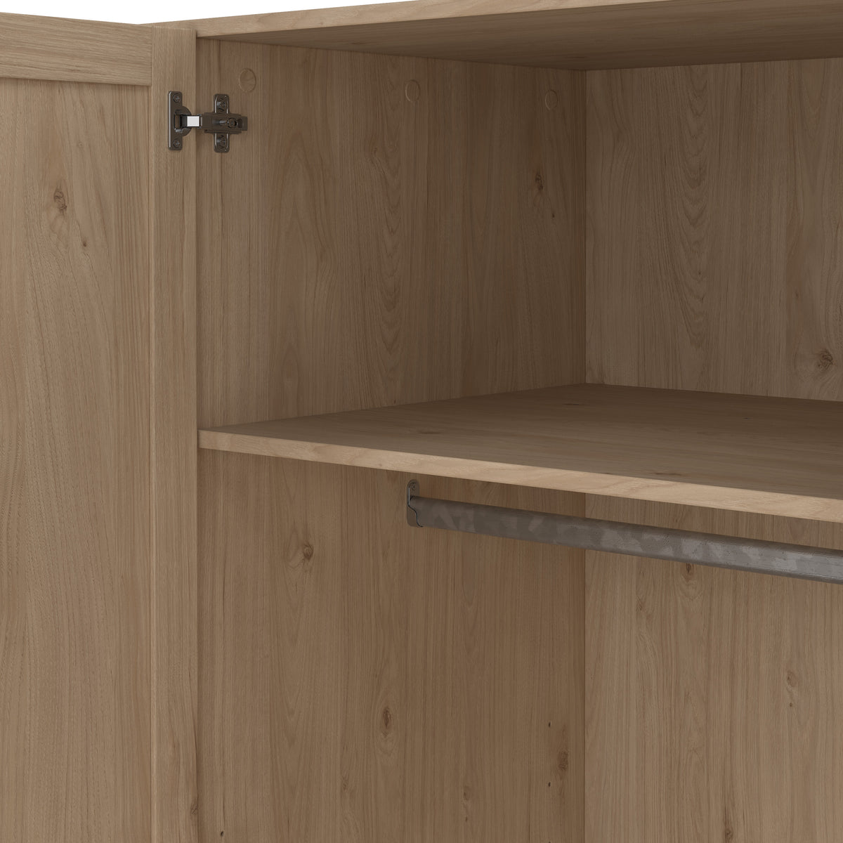 Brande Wardrobe with 4 Frame Doors in Jackson Hickory Oak