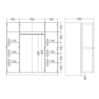 Brande Wardrobe with 4 Frame Doors in Jackson Hickory Oak