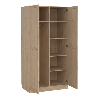 Brande Wardrobe with 2 Frame Doors in Jackson Hickory