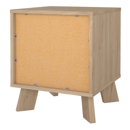 Isla Nightstand 1 Drawer in Jackson Hickory and White