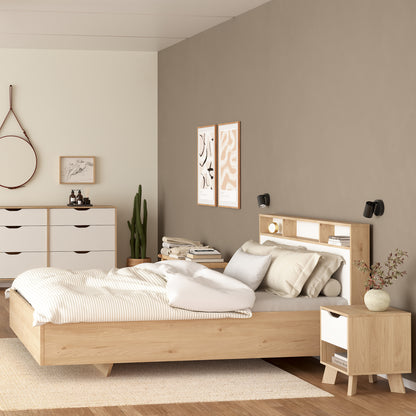 Isla Nightstand 1 Drawer in Jackson Hickory and White