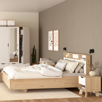 Isla Nightstand 1 Drawer in Jackson Hickory and White