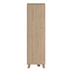Isla Wardrobe 3 Doors and 2 Drawers with Mirror in Jackson Hickory and White