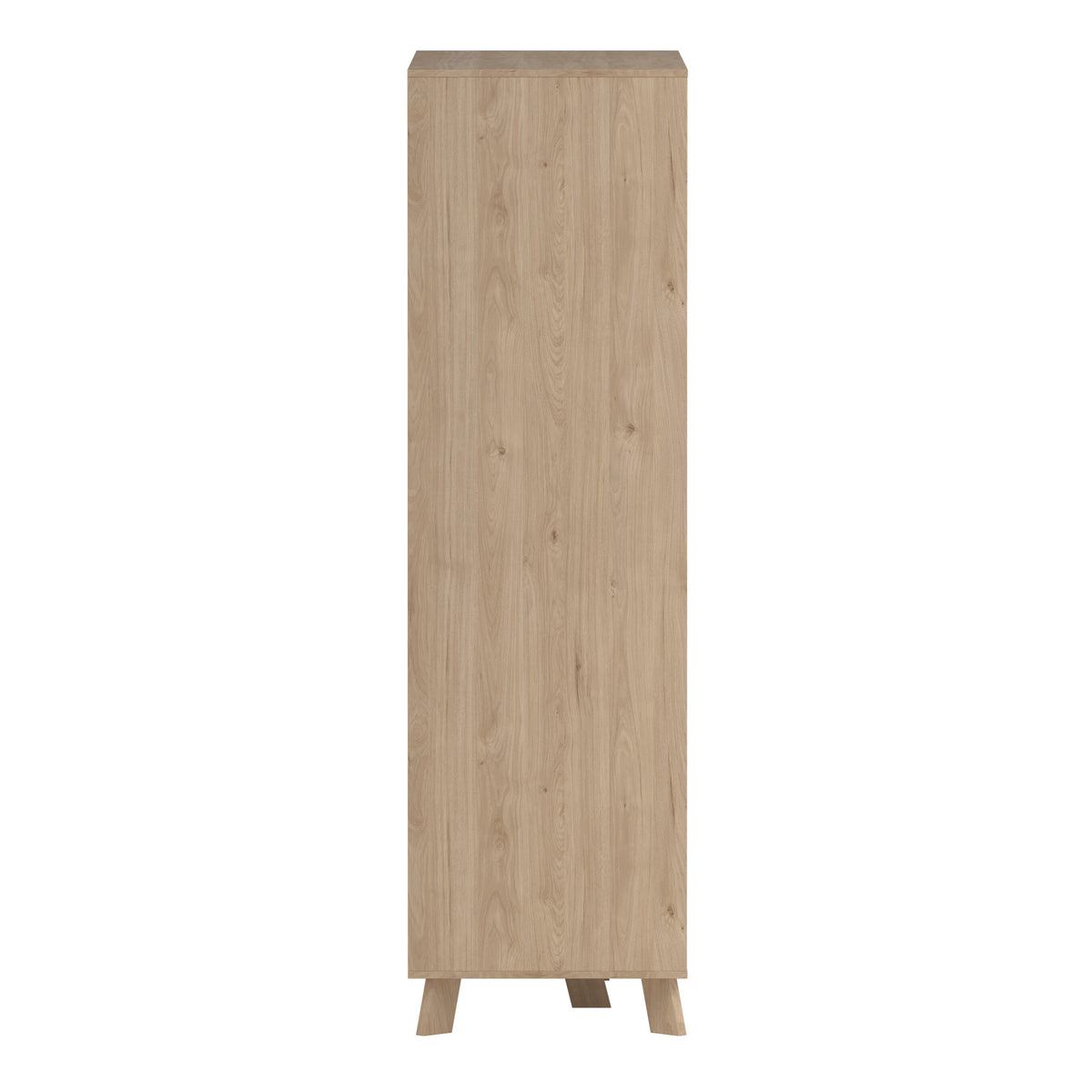 Isla Wardrobe 3 Doors and 2 Drawers with Mirror in Jackson Hickory and White