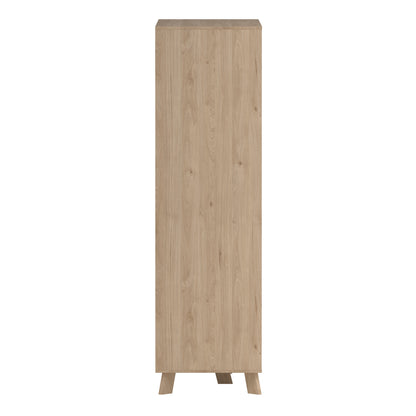 Isla Wardrobe 3 Doors and 2 Drawers with Mirror in Jackson Hickory and White
