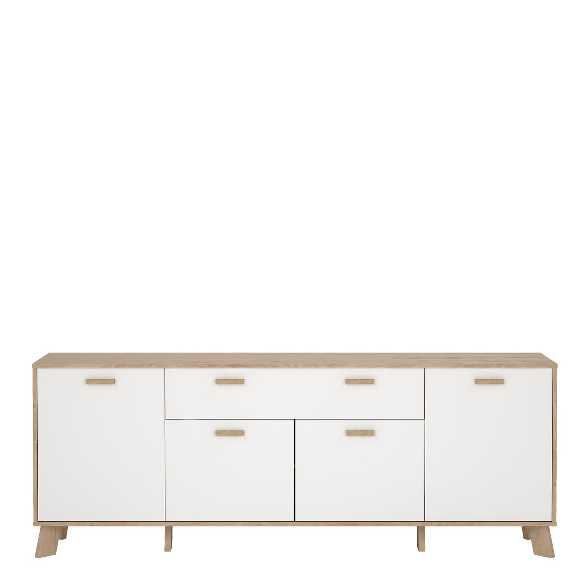 Isla Sideboard 4 Doors + 1 Drawer in Jackson Hickory and White