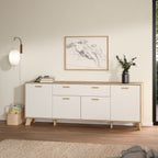 Isla Sideboard 4 Doors + 1 Drawer in Jackson Hickory and White