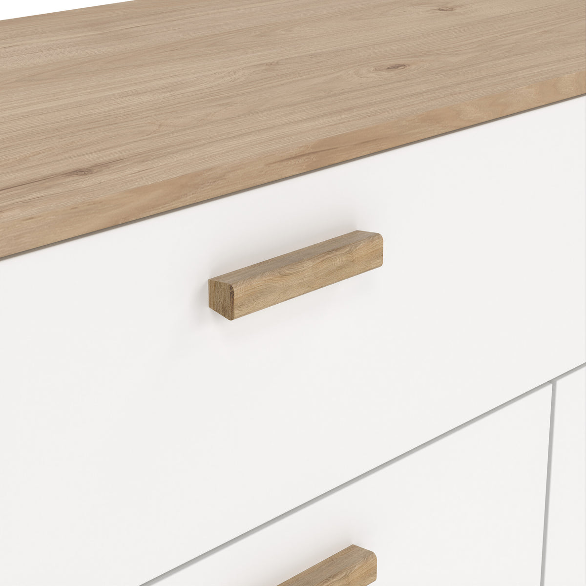 Isla Sideboard 4 Doors + 1 Drawer in Jackson Hickory and White