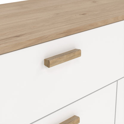 Isla Sideboard 4 Doors + 1 Drawer in Jackson Hickory and White
