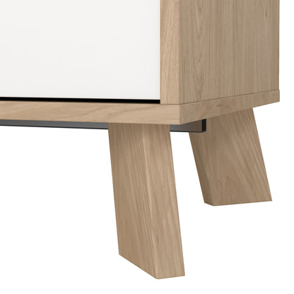 Isla Sideboard 2 Doors + 3 Drawers in Jackson Hickory and White