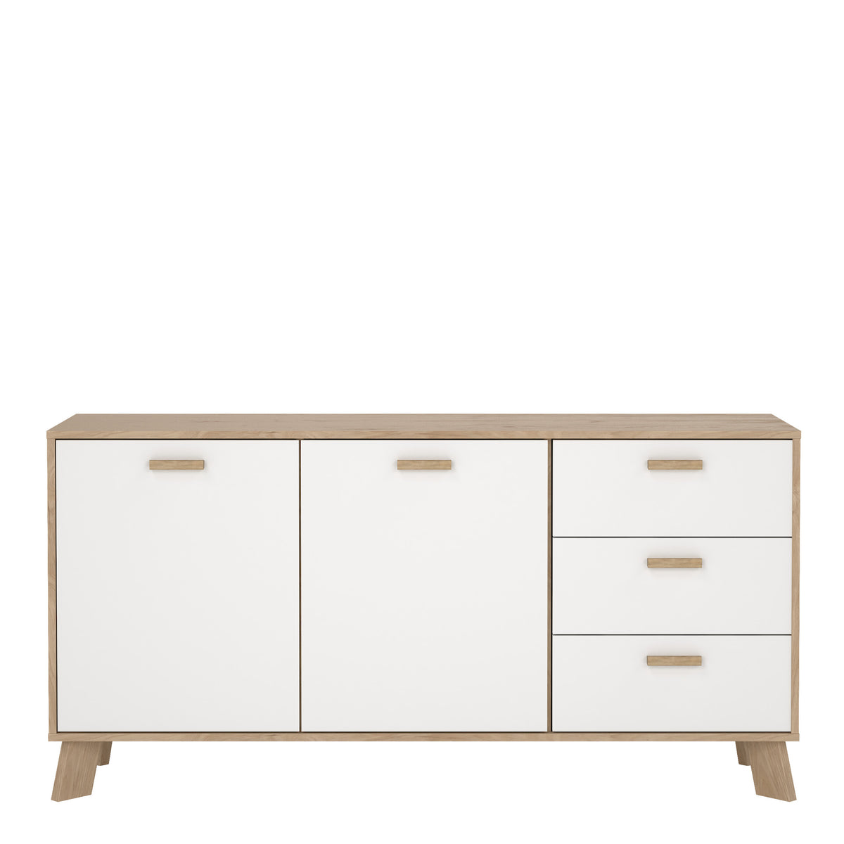 Isla Sideboard 2 Doors + 3 Drawers in Jackson Hickory and White
