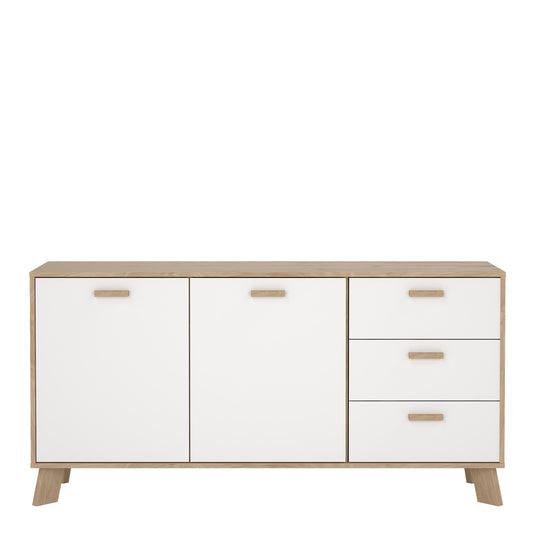 Isla Sideboard 2 Doors + 3 Drawers in Jackson Hickory and White