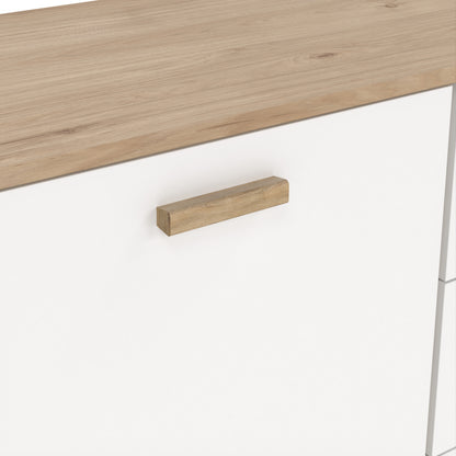 Isla Sideboard 2 Doors + 3 Drawers in Jackson Hickory and White