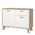 Isla Sideboard 2 Doors + 1 Drawer in Jackson Hickory and White