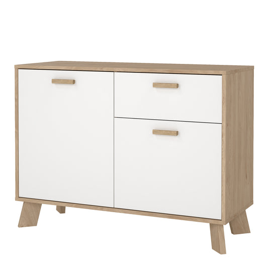 Isla Sideboard 2 Doors + 1 Drawer in Jackson Hickory and White