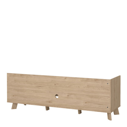 Isla TV-unit with 1 Door + 2 Drawers in Jackson Hickory and White