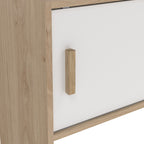 Isla TV-Wall Unit with 2 Sliding Doors in Jackson Hickory and White