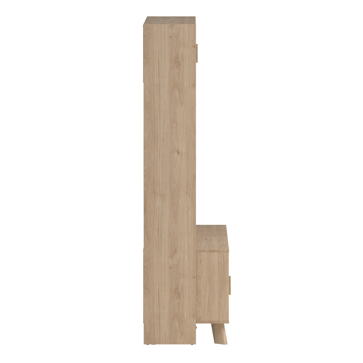 Isla TV-Wall Unit with 2 Sliding Doors in Jackson Hickory and White