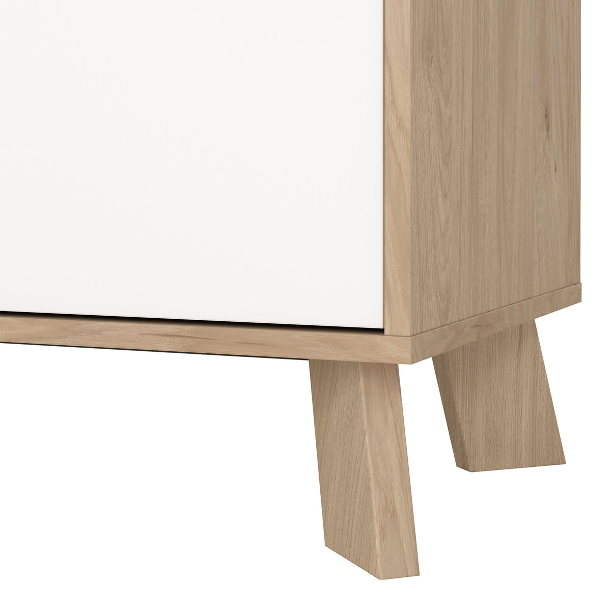Isla China Cabinet 2 Doors in Jackson Hickory and White