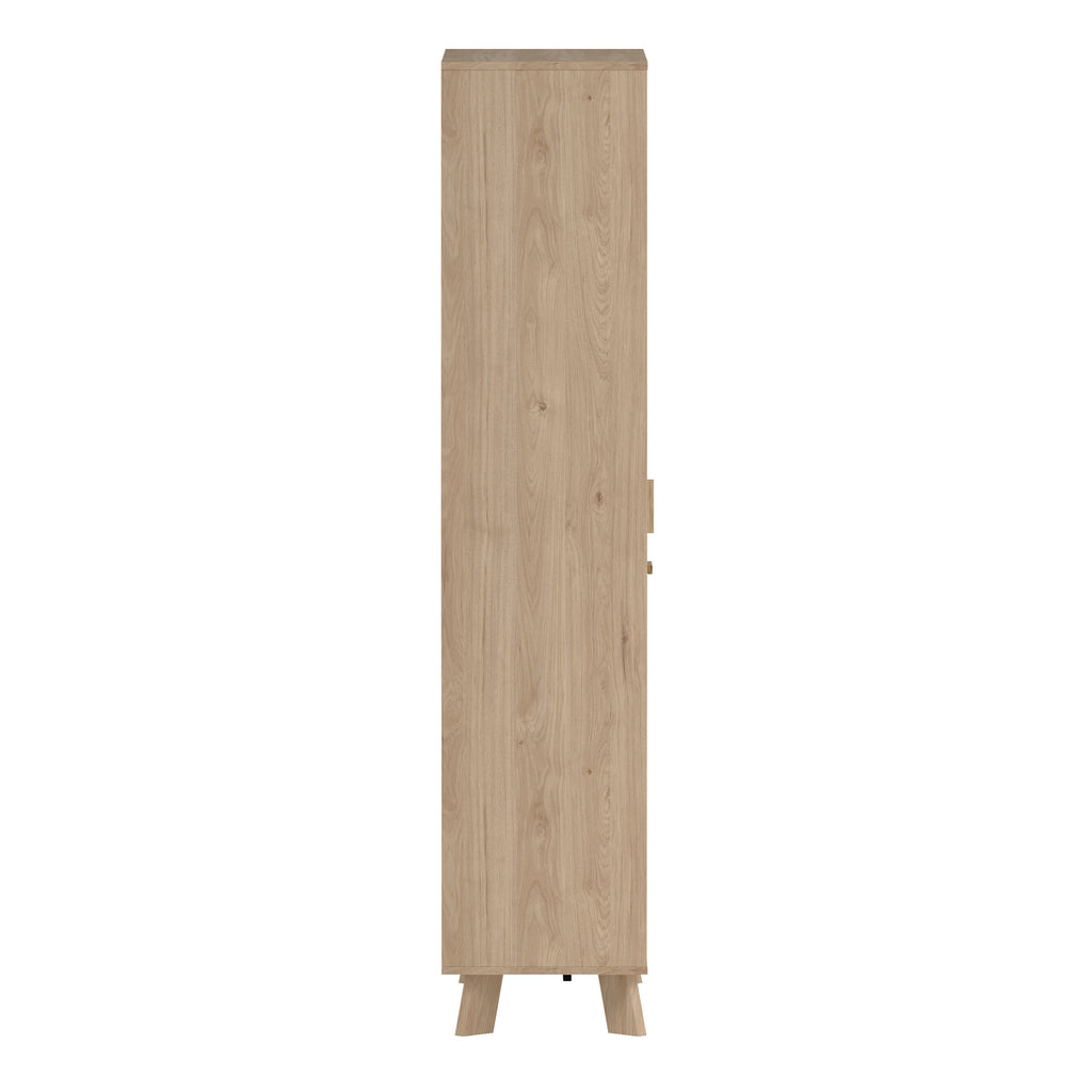Isla China Cabinet 2 Doors in Jackson Hickory and White