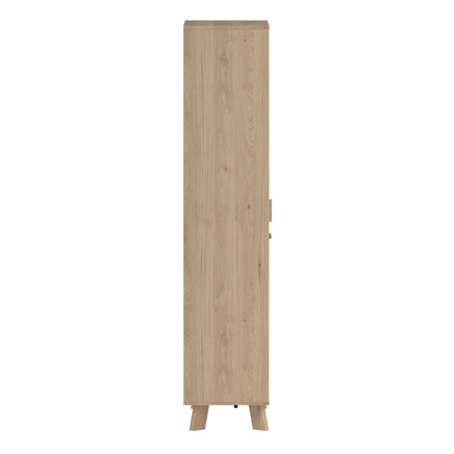 Isla China Cabinet 2 Doors in Jackson Hickory and White