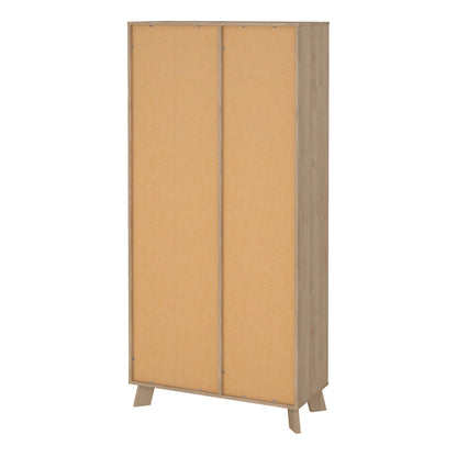 Isla China Cabinet 2 Doors in Jackson Hickory and White