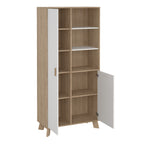 Isla China Cabinet 2 Doors in Jackson Hickory and White