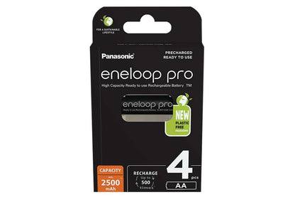 Panasonic ENELOOP PRO 1.2V 2500mAh Ni-Mh AA Rechargeable Batteries - Pack of 4