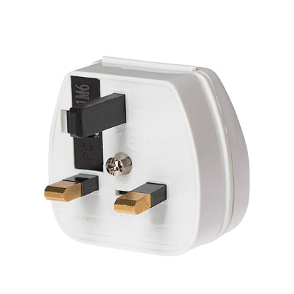 Maplin EU 2 Pin Plug to UK Mains Plug Converter with 5 Amp Fuse & Screw Cover