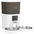 PawHut Automatic Cat Feeder for 2 Cats with HD Camera?2.4G & 5G WiFi Pet Food Dispenser 6L APP Control