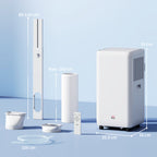 12,000 BTU 5-in-1 Mobile Air Conditioner, 35m² Radius - White