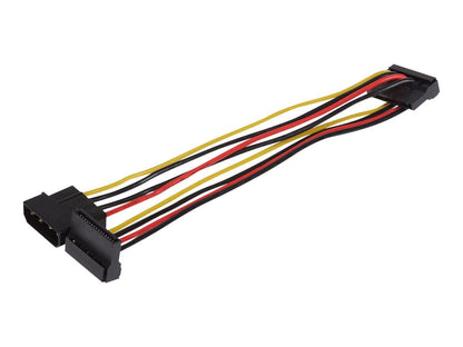 Maplin 4 Pin PSU Molex to 2x 15 Pin SATA Power Lead Cable - 0.35m