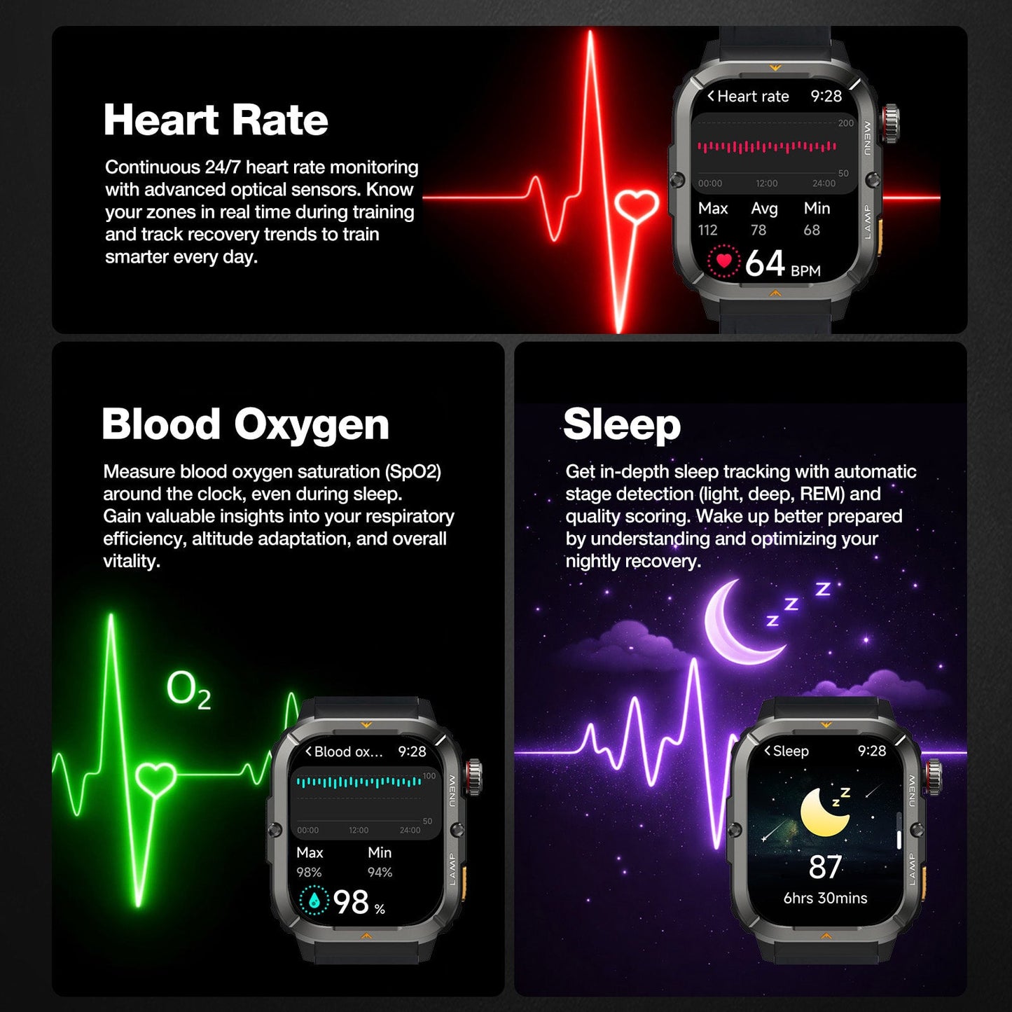 AGM Legion 3 Rugged Smart Watch