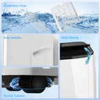 14000 BTU 5-in-1 Portable Air Conditioner with Cool, Heat, Dehumidifier, Fan, Sleep, WiFi Voice Control, White