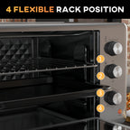 30L 60-230? Mini Electric Oven, with Accessories - Silver Tone