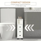 kleankin Slimline Bathroom Storage Cabinet - White