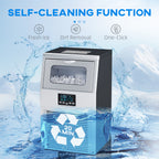 Commercial Ice Maker with 4kg Ice Storage - Silver Tone