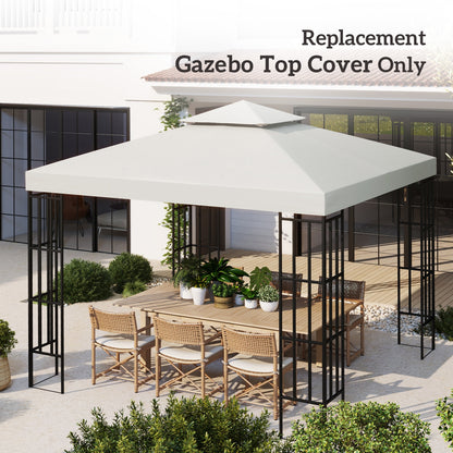 Outsunny 3 x 3 m Replacement Gazebo Canopy - Cream White